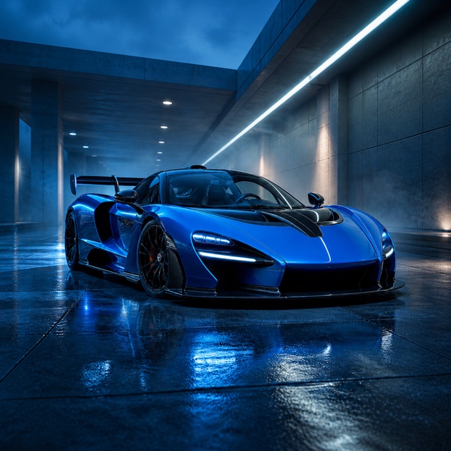 McLaren Senna azzurra di Marco